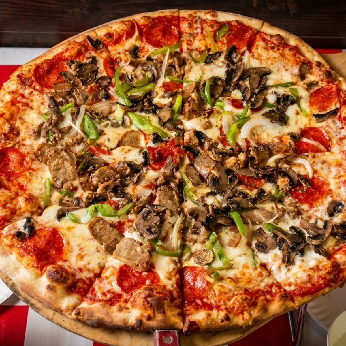 New York-style pizza.