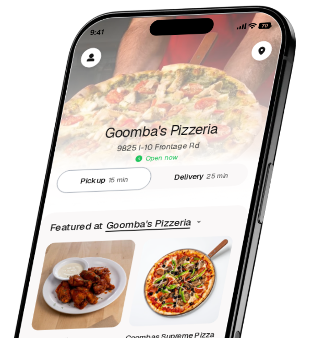 Goomba's Pizzeria app preview