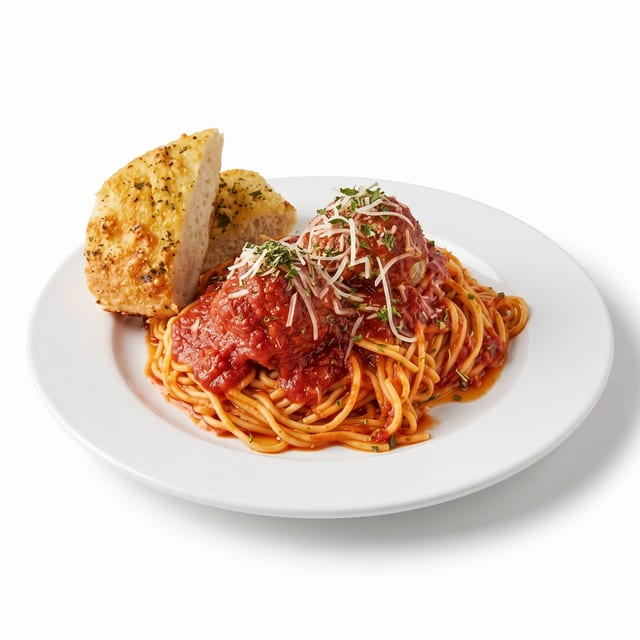 Spaghetti with Homemade Meatballs.